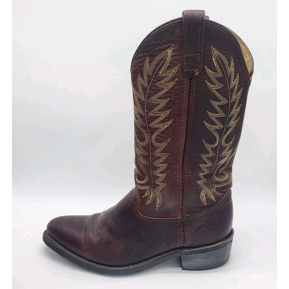 Double-H Western Boots Men\'s 9 D Black Walnut 3269 Dark Brown Embroidered Sierra main image 5